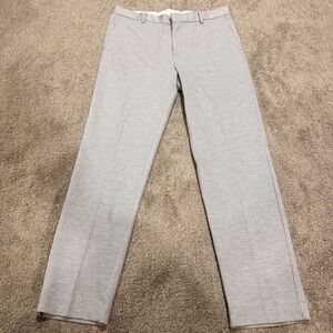 HM Mens Slim Fit Dress Pants Light Grey Micro‎ Pattern Trousers Size 34R